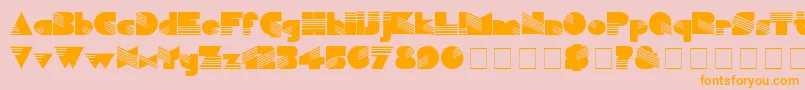 MuseDisplaySsi Font – Orange Fonts on Pink Background