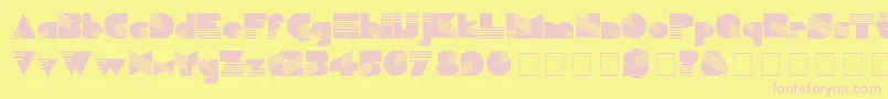 MuseDisplaySsi Font – Pink Fonts on Yellow Background