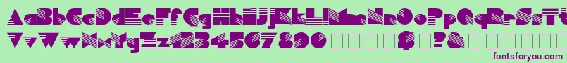 MuseDisplaySsi Font – Purple Fonts on Green Background