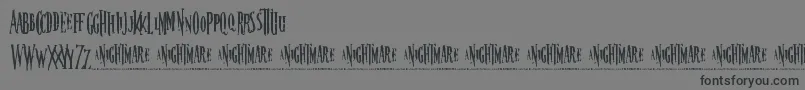 Fonte nightmare – fontes pretas em um fundo cinza