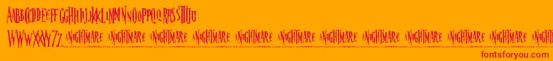 フォントnightmare – オレンジの背景に赤い文字