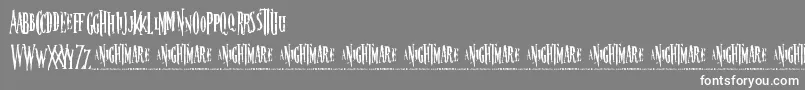 フォントnightmare – 灰色の背景に白い文字