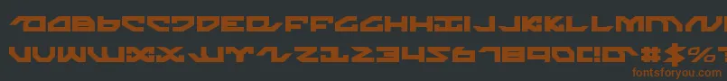 nightrunner-fontti – ruskeat fontit mustalla taustalla