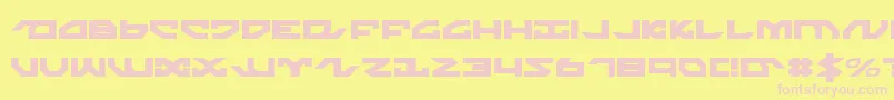 nightrunner Font – Pink Fonts on Yellow Background