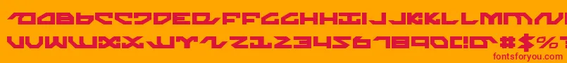 nightrunner-Schriftart – Rote Schriften auf orangefarbenem Hintergrund