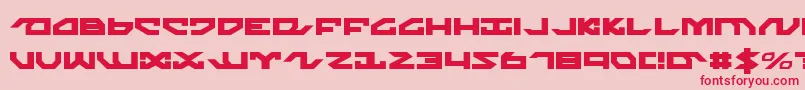 nightrunner-Schriftart – Rote Schriften auf rosa Hintergrund