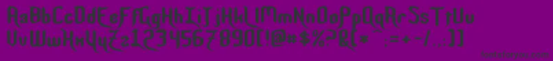 Nightwarrior-fontti – mustat fontit violetilla taustalla
