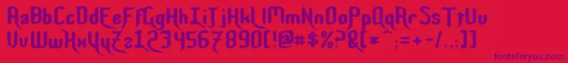 Nightwarrior Font – Purple Fonts on Red Background