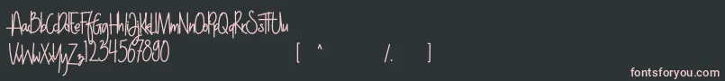 フォントNightWork Free – 黒い背景にピンクのフォント