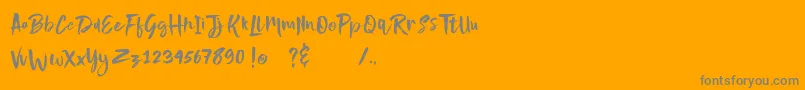 nightype Font – Gray Fonts on Orange Background