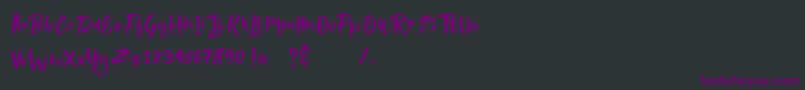 nightype-fontti – violetit fontit mustalla taustalla