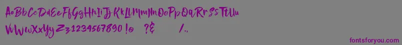 Шрифт nightype – фиолетовые шрифты на сером фоне