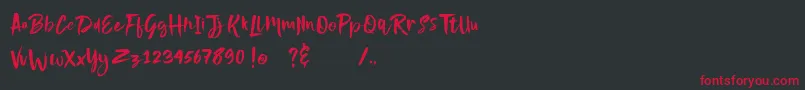 nightype Font – Red Fonts on Black Background
