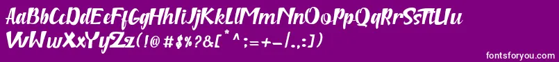 フォントniken – 紫の背景に白い文字