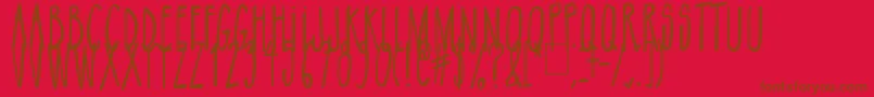 NikoFont Up Font – Brown Fonts on Red Background