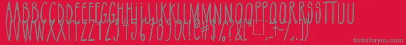 NikoFont Up Font – Gray Fonts on Red Background