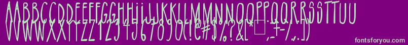 NikoFont Up Font – Green Fonts on Purple Background