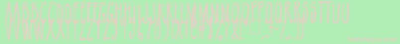 NikoFont Up Font – Pink Fonts on Green Background