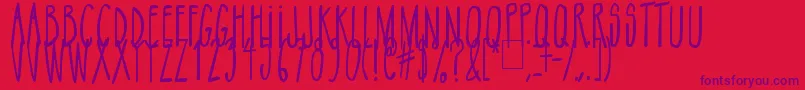 NikoFont Up Font – Purple Fonts on Red Background