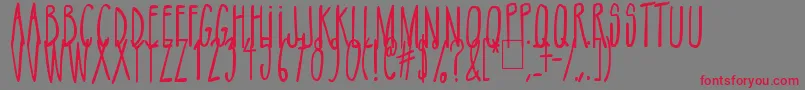 NikoFont Up Font – Red Fonts on Gray Background