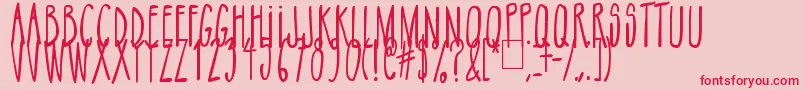 NikoFont Up Font – Red Fonts on Pink Background