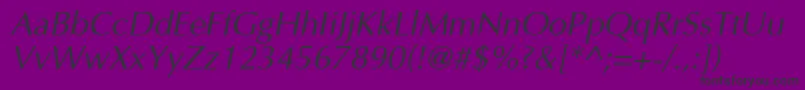 Ft5iItalic Font – Black Fonts on Purple Background