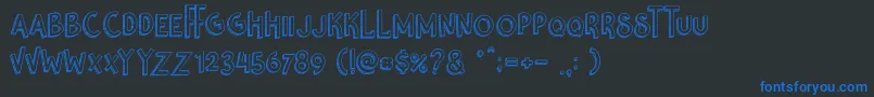 Nikolas  Pine Font – Blue Fonts on Black Background