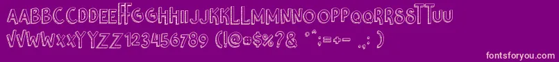 Nikolas  Pine Font – Pink Fonts on Purple Background