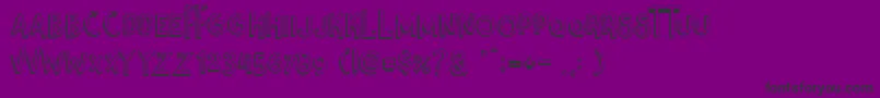 Fonte Nikolas  Pine – fontes pretas em um fundo violeta