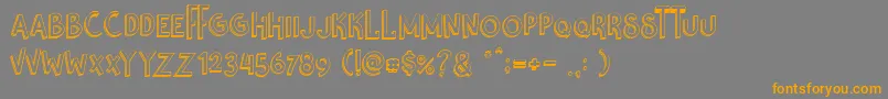 Nikolas  Pine Font – Orange Fonts on Gray Background