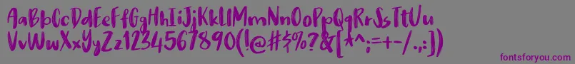 nikotinusDEMO Font – Purple Fonts on Gray Background