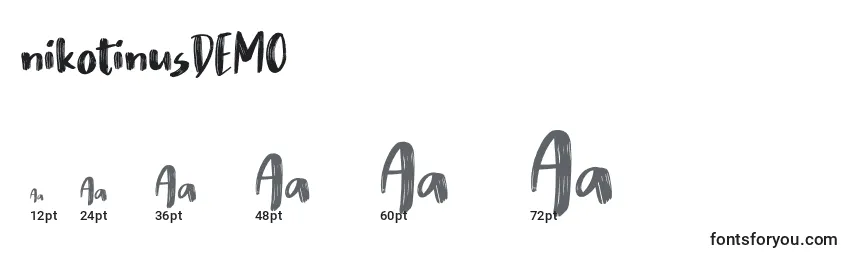 Размеры шрифта NikotinusDEMO (135622)