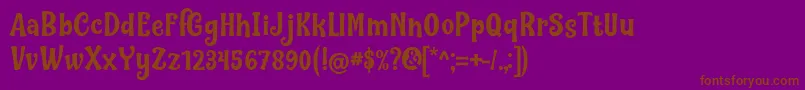 Nilky  Miky by Keithzo 7NTypes Font – Brown Fonts on Purple Background