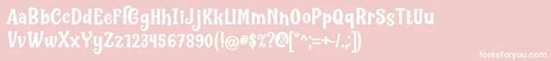 Nilky  Miky by Keithzo 7NTypes Font – White Fonts on Pink Background