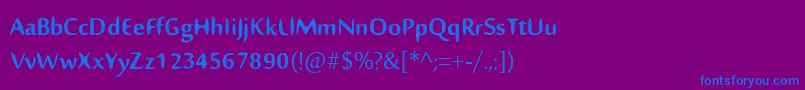 Nillima Font – Blue Fonts on Purple Background