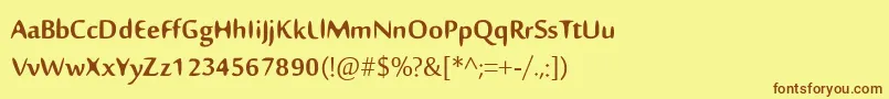 Шрифт Nillima – коричневые шрифты на жёлтом фоне
