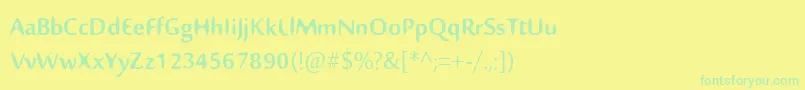 Czcionka Nillima – zielone czcionki na żółtym tle