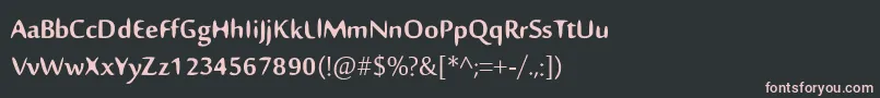 フォントNillima – 黒い背景にピンクのフォント