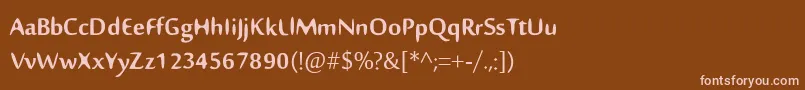フォントNillima – 茶色の背景にピンクのフォント