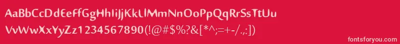 Шрифт Nillima – розовые шрифты на красном фоне