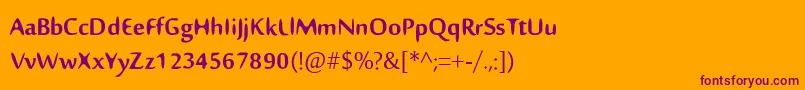 Nillima Font – Purple Fonts on Orange Background