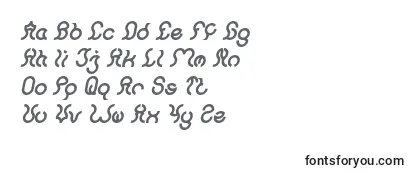 Schriftart Nine Bold Italic