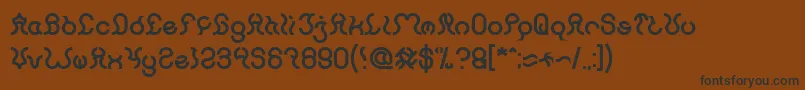 Nine Bold Font – Black Fonts on Brown Background