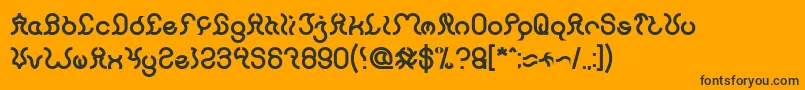 Nine Bold Font – Black Fonts on Orange Background