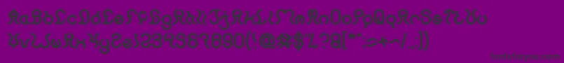 Nine Bold-Schriftart – Schwarze Schriften auf violettem Hintergrund