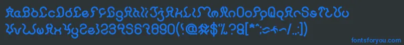 Nine Bold Font – Blue Fonts on Black Background