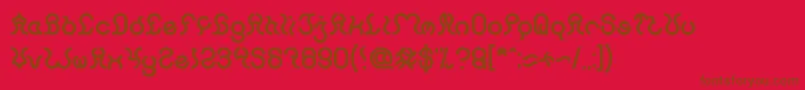 Nine Bold Font – Brown Fonts on Red Background