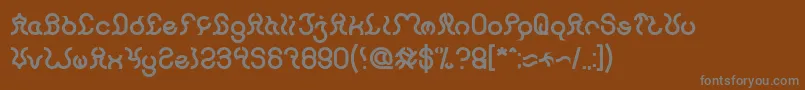 Nine Bold Font – Gray Fonts on Brown Background