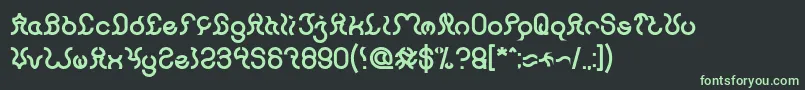 Nine Bold Font – Green Fonts on Black Background