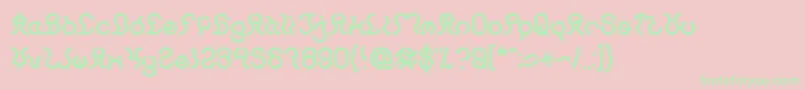 Nine Bold Font – Green Fonts on Pink Background